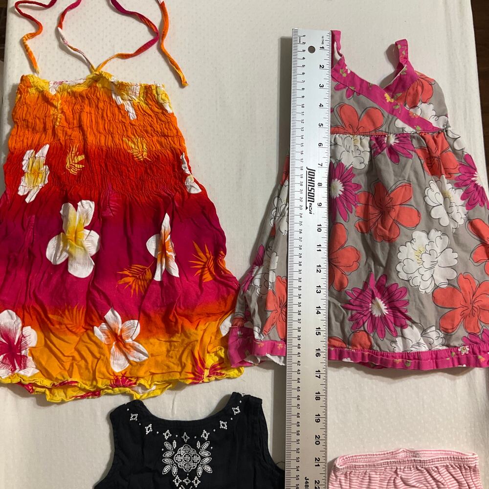 Carter’s Toddler Girl Dress size 18M Tropical Floral Dress Black Pink Bundle of5 - Picture 4 of 15